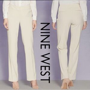 Nine West Women's Stretch Crepe Sand Trouser Pant Sz 16 NWT